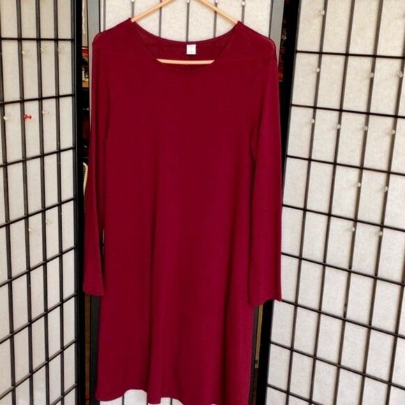 NWOT Old Navy Maroon Long Sleeve Jersey Dress Size Medium! - Picture 1 of 5